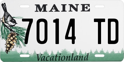 ME license plate 7014TD