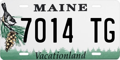 ME license plate 7014TG