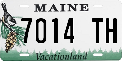 ME license plate 7014TH
