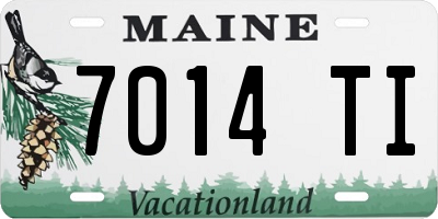 ME license plate 7014TI