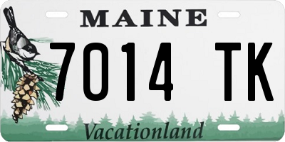 ME license plate 7014TK