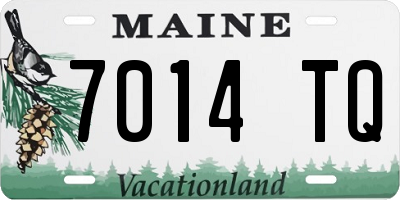 ME license plate 7014TQ