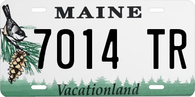ME license plate 7014TR