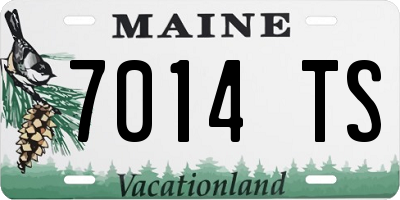 ME license plate 7014TS
