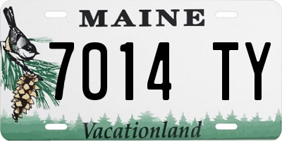 ME license plate 7014TY
