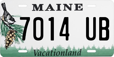 ME license plate 7014UB