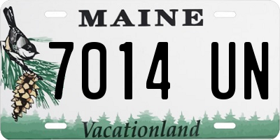 ME license plate 7014UN