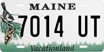 ME license plate 7014UT