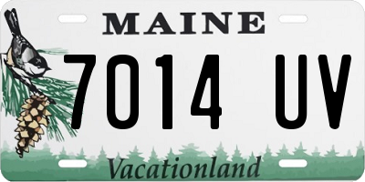 ME license plate 7014UV