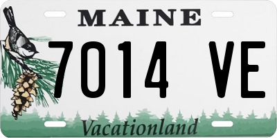 ME license plate 7014VE