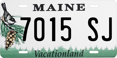 ME license plate 7015SJ