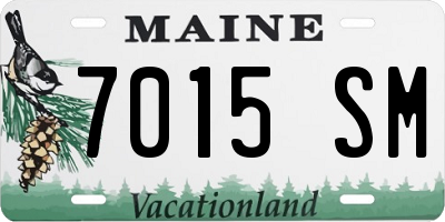 ME license plate 7015SM
