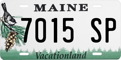 ME license plate 7015SP