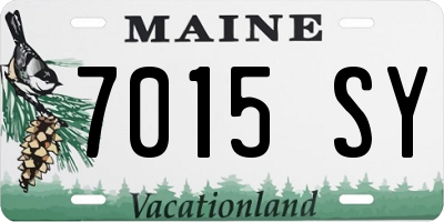 ME license plate 7015SY