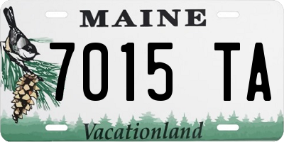 ME license plate 7015TA