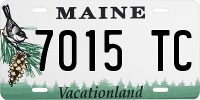 ME license plate 7015TC