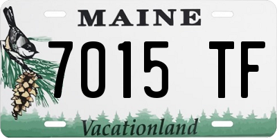 ME license plate 7015TF