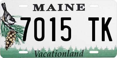 ME license plate 7015TK