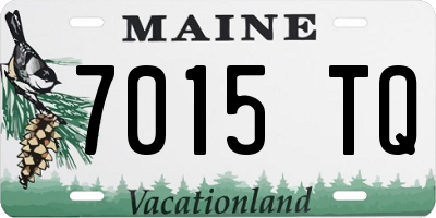 ME license plate 7015TQ