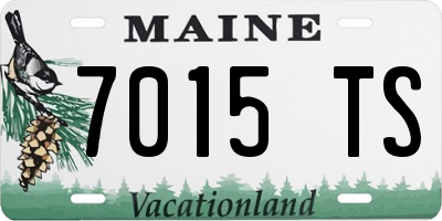 ME license plate 7015TS