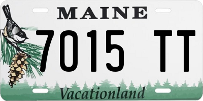 ME license plate 7015TT