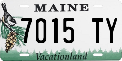 ME license plate 7015TY