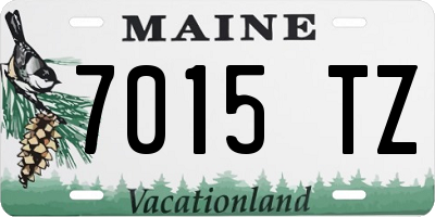 ME license plate 7015TZ