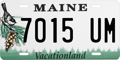 ME license plate 7015UM