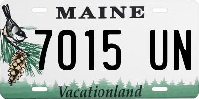 ME license plate 7015UN