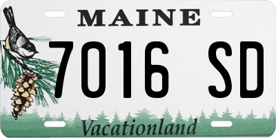 ME license plate 7016SD