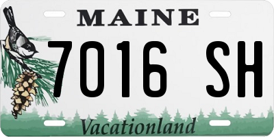 ME license plate 7016SH