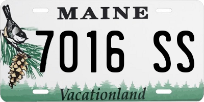 ME license plate 7016SS