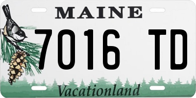 ME license plate 7016TD