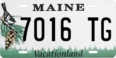 ME license plate 7016TG