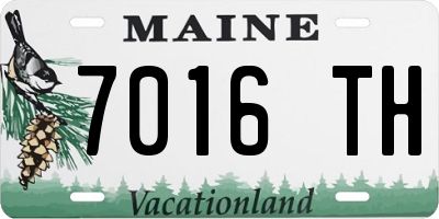 ME license plate 7016TH