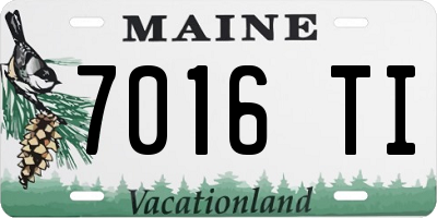 ME license plate 7016TI