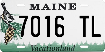 ME license plate 7016TL