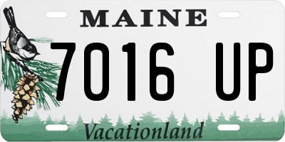 ME license plate 7016UP
