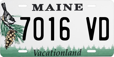 ME license plate 7016VD