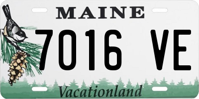 ME license plate 7016VE