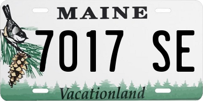 ME license plate 7017SE