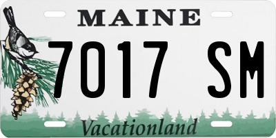 ME license plate 7017SM