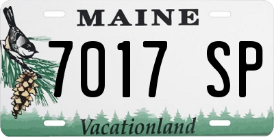ME license plate 7017SP