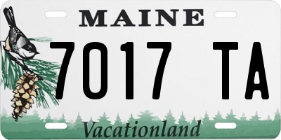 ME license plate 7017TA