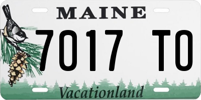 ME license plate 7017TO