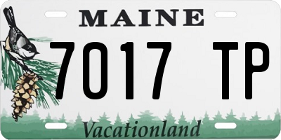 ME license plate 7017TP