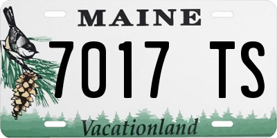 ME license plate 7017TS