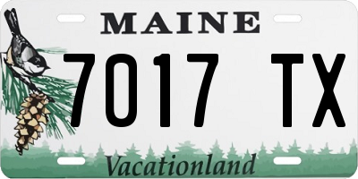 ME license plate 7017TX