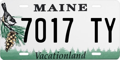 ME license plate 7017TY