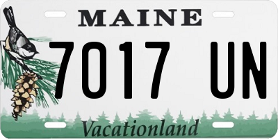 ME license plate 7017UN